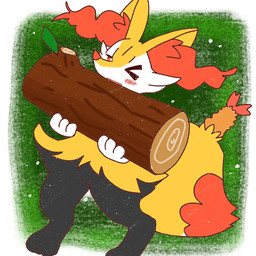 ambiguous_anthro ambiguous_gender anthro biped blush blush_stickers border digitigrade dipstick_tail dutch_angle featureless_crotch food front_view holding_log leaf log looking_at_viewer markings object_in_tail one_eye_closed open_mouth shrimp_(food) simple_background snout solo standing tail tail_markings white_border wink winking_at_viewer wood annyui0611 nintendo pokemon braixen canid generation_6_pokemon mammal pokemon_(species) 1:1 2022 digital_drawing_(artwork) digital_media_(artwork) full-length_portrait hi_res japanese_description portrait translated_description