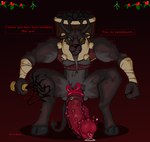 animal_genitalia animal_penis anthro big_penis bodily_fluids bow_ribbon equine_genitalia equine_penis genital_fluids genitals holidays male mistletoe penile_spines penis plant precum size_difference solo velvetdraw christmas mythology team_fortress_2 valve krampus krampus_(team_fortress_2) bovid caprine demon goat mammal mythological_creature absurd_res hi_res