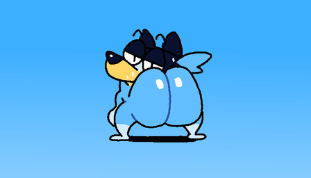 anthro big_butt bouncing_butt butt looking_at_viewer male presenting presenting_hindquarters solo twerking superiorfox bluey_(series) bandit_heeler australian_cattle_dog canid canine canis cattledog domestic_dog herding_dog mammal pastoral_dog 7:4 animated animated_gif loop short_playtime
