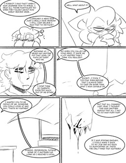 anthro beard blood blush bodily_fluids claws dialogue duo embarrassed facial_hair facial_scar female flustered looking_away male scar talking_to_another text window spicykiwi nintendo pokemon thomas_(spicykiwi) tulip_(spicykiwi) floragato generation_2_pokemon generation_9_pokemon human mammal pokemon_(species) ursaring absurd_res comic english_text hi_res monochrome story