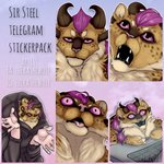 feral male solo sticker zhekathewolf guild_wars telegram sirsteel charr domestic_cat felid feline felis mammal 1:1 hi_res multiple_images