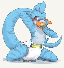 ageplay anthro anthrofied blue_body blue_skin blush bulge clean_diaper clothed clothing diaper erection erection_in_diaper hand_behind_head hand_on_head infantilism kneeling looking_at_viewer male object_in_mouth pacifier pacifier_in_mouth pokemorph roleplay simple_background solo tenting wearing_diaper kuuneho nintendo pokemon kippy_the_sharkip generation_3_pokemon mudkip pokemon_(species) 2020 hi_res