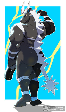 animal_genitalia animal_penis anthro back_muscles backsack balls barazoku big_balls big_butt black_body butt calf_muscles equine_genitalia equine_penis erection flexing flexing_bicep genitals huge_balls huge_butt huge_thighs male manly muscular muscular_anthro muscular_arms muscular_male nude penis pokemorph solo thick_arms thick_penis thick_thighs triceps had0u nintendo pokemon generation_5_pokemon pokemon_(species) zebstrika absurd_res hi_res
