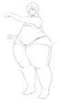 ambiguous_gender belly belly_overhang big_belly big_butt bodily_fluids bottom_heavy braided_hair butt clothing emanata embarrassed expansion fat_rolls femboy flustered hair huge_butt huge_thighs humanoid_pointy_ears legwear love_handles magic not_furry obese overweight pear-shaped_figure pointy_ears solo stockings sweat thick_thighs torn_clothing torn_legwear weight_gain wide_hips donutbronut elf humanoid 4:7 monochrome nonbinary_(lore)