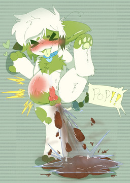 abdominal_bulge abdominal_scar anthro anus balls bodily_fluids cum cumshot ejaculation enema feces feces_pile genital_fluids genitals hose inflation male navel navel_piercing navel_ring pawpads paws penis piercing poop_desperation pooping_on_floor raised_paw ring_piercing scar scatplay small_penis solo sound_effects tongue tongue_out water pamperpupsage hi_res