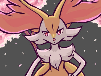 ambiguous_anthro ambiguous_gender anthro biped cherry_blossom flower nude_ambiguous nude_anthro object_in_tail plant prunus_(flower) solo standing stick stick_in_tail tail gd-058 nintendo pokemon braixen canid generation_6_pokemon mammal pokemon_(species) 2024 4:3 aliasing binary_drawing cel_shading colored digital_drawing_(artwork) digital_media_(artwork) half-length_portrait japanese_description portrait shaded translated_description female_(lore)