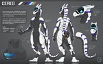 3_toes 4_fingers animal_genitalia anthro digitigrade feet female fingers genderfluid genital_slit genitals holographic_eyes machine male multiple_poses nude penis pose pussy solo tail text toes vader-san ceres_(quirc) robot synth_(vader-san) 2020 english_text hi_res model_sheet