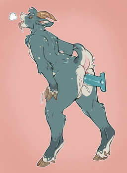 anal anal_penetration anthro balls bodily_fluids butt dildo dildo_in_ass dildo_insertion drooling genitals hoof_hands hooves horn looking_back male nude object_in_ass penetration raised_tail saliva sex_toy sex_toy_in_ass sex_toy_insertion simple_background solo standing tail tongue tongue_out wall_dildo kinksiyo thesphur_(thesphur) bovid caprine goat mammal hi_res