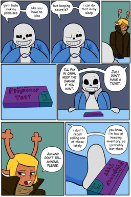 anthro bone clothing coat convenience_store disguise duo female male skeleton store topwear arcatech deltarune undertale_(series) noelle_holiday sans_(undertale) humanoid hi_res tagme
