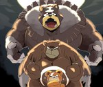 ambiguous_gender anthro biped black_nose brown_body group humanoid_hands kemono moon night outside size_difference hyaku_(artist) nintendo pokemon pokemon_legends_arceus bear generation_2_pokemon generation_8_pokemon mammal pokemon_(species) teddiursa ursaluna ursaring 2022