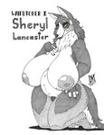 anthro areola big_breasts blue_eyes border_collie breasts canid canine canis collie domestic_dog english_text female herding_dog hi_res huge_breasts kneeling mammal neck_tuft nipple_dip nipples pastoral_dog pubes restricted_palette sheepdog sheryl_lancaster slightly_chubby slightly_chubby_female solo text thick_thighs traditional_media_(artwork) tuft zwitterkitsune