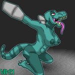 abs ahegao anthro anthrofied bdsm bondage bound breasts female kneeling looking_pleasured mind_break muscular muscular_anthro muscular_female nipples non-mammal_breasts non-mammal_nipples solo text tongue tongue_out vitaminbob primal_(series) fang_(primal) dinosaur prehistoric_species reptile scalie theropod tyrannosaurid tyrannosauroid tyrannosaurus tyrannosaurus_rex 1:1 english_text hi_res