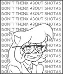 anthro aroused aroused_smile blush bodily_fluids clothed clothing eyewear female fur glasses hair long_hair mature_anthro mature_female open_mouth simple_background solo stated_pedophilia sweat text thinking callmewritefag hanna-barbera swat_kats callie_briggs domestic_cat felid feline felis mammal digital_drawing_(artwork) digital_media_(artwork) english_text meme monochrome sketch