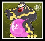 abs absurd_res amphibian amphibian_humanoid animal_humanoid anthro balls belly big_balls big_penis biohazard_symbol black_belly black_body black_hands black_sclera bulge clothed clothing detailed_background detailed_bulge frog genitals hazard_symbol hi_res humanoid hyper icky_licky_(poppy_playtime) jdbo-arts jewelry long_tongue male mob_entertainment muscular necklace nightmare_critters partially_clothed pecs pendant penis poison_dart_frog poppy_playtime smile smiley_face solo symbol teeth tongue underwear yellow-banded_poison_dart_frog yellow_belly yellow_body yellow_fingers yellow_skin