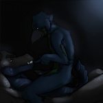 2011 amwulf avian balls beak biceps big_penis bird black_background blue_body blue_eyes blue_penis couple dragon erection fangs feathers gay green_body grey_skin grin humanoid_penis interspecies lying male muscles nipples nude on_back pecs penis plain_background reptile scales scalie sheath sitting size_difference slit smile teeth unusual_penis
Rating: Explicit
Score: 4
User: confused
Date: March 18, 2013