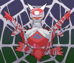 arthropod_webbing blindfold blush bound censored_genitalia censored_pussy female feral genitals open_mouth pussy solo spider_web web_blindfold web_bondage web_gag kageyama nintendo pokemon generation_3_pokemon latias legendary_pokemon pokemon_(species) 2018 censored mosaic_censorship