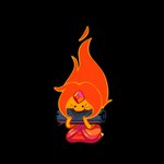 3_fingers ambiguous_gender blush chibi clothing dot_eyes dress eating eating_wood fingers fire flaming_hair forehead_gem gem kneeling log orange_body orange_skin pseudo_hair simple_eyes solo toony wood discount-supervillain adventure_time cartoon_network flame_princess elemental_creature elemental_humanoid fire_creature fire_humanoid humanoid
