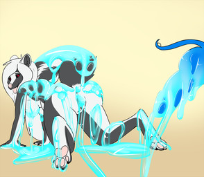after_sex anthro anus black_sclera blue_cum blue_penis bodily_fluids breasts butt colored_cum cum cum_in_ass cum_in_vagina cum_inside cum_on_breasts disembodied_penis duo erection excessive_cum excessive_genital_fluids female fur genital_fluids genitals hair knot looking_back male nipples nude open_mouth penis presenting presenting_hindquarters red_eyes simple_background smile solo_focus tongue tongue_out unusual_bodily_fluids unusual_cum unusual_genital_fluids vulva white_hair chillyphillix eve_hawthorne mammal mephitid skunk vampire 2018 digital_media_(artwork)
