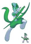 alternate_species ambiguous_gender anthro fur fusion green_body green_fur pokemon_fusion red_eyes simple_background solo tail white_body white_fur emererre_(artist) fakemon nintendo pokemon canid canine gallade generation_4_pokemon hybrid lucario mammal pokemon_(species)