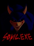 anthro black_sclera blood blue_body blue_fur bodily_fluids demonic fur glowing glowing_eyes male nightmare_fuel red_eyes solo sonicshadowfan13 creepypasta sega sonic.exe_(creepypasta) sonic_the_hedgehog_(series) sonic.exe sonic_the_hedgehog eulipotyphlan hedgehog mammal 3:4 absurd_res hi_res