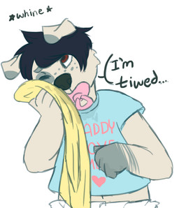 ambiguous_gender anthro baby_talk bedding blanket clean_diaper clothed clothing dialogue diaper dipstick_ears ear_markings fur hair multicolored_ears object_in_mouth pacifier pacifier_in_mouth shirt simple_background solo speech_bubble standing text topwear wearing_diaper monsterbunny gally_(monsterbunny) canid canine canis domestic_dog mammal 2015 archived_source digital_drawing_(artwork) digital_media_(artwork) english_text