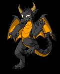 anthro biped male membrane_(anatomy) membranous_wings scar simple_background solo spikes standing stripes tail wings yellow_eyes veggie55 mythology dragon mythological_creature mythological_scalie reptile scalie absurd_res alpha_channel hi_res