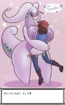 2018 2_toes 3_fingers 5_fingers anthro big_breasts blue_bottomwear blue_clothing blue_jacket blue_pants blue_topwear blush boots bottomwear breasts brown_boots brown_clothing brown_footwear brown_hair calem_(pokemon) clothed clothing cobatsart comic curvy_figure dark_body dark_skin dialogue dragon duo embrace english_text exclamation_point eyes_closed eyewear face_in_breasts feet female fingers footwear fully_clothed gastropod generation_6_pokemon goober_(cobat) goodra hair hat headgear headwear heart_symbol hi_res hug human inverted_nipples jacket male mammal mollusk mythological_creature mythological_scalie mythology nintendo nipples nude pants pokemon pokemon_(species) pokemon_speak pokemon_trainer red_clothing red_hat red_headwear scalie simple_background size_difference slime smile speech_bubble standing sunglasses tail text toes topwear trainer-kun voluptuous wide_hips