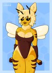 anthro arthropod bee breasts clothing female hi_res hymenopteran insect lavenfur solo