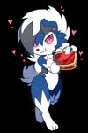 ambiguous_gender anthro blush digitigrade featureless_crotch heart_box heart_symbol nude nude_ambiguous nude_anthro simple_background solo standing transparent_background fiddleafox nintendo pokemon moro_(fiddleafox) generation_7_pokemon lycanroc midnight_lycanroc pokemon_(species) alpha_channel female_(lore)