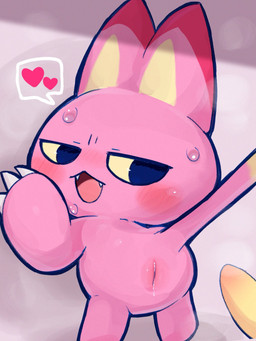 anthro anthro_focus biped blush blush_stickers bodily_fluids butt chibi claws cute_fangs disembodied_penis duo erect_tail fangs female female_focus genitals half-closed_eyes heart_reaction imminent_sex inviting_to_sex looking_at_another looking_at_genitalia looking_at_penis looking_back looking_back_at_another monotone_body narrowed_eyes open_mouth open_smile penis pink_body plantigrade presenting presenting_hindquarters presenting_vulva rear_view smile solo_focus sweat tail teeth three-quarter_view vulva badwingm tamagotchi domestic_cat felid feline felis mammal meowtchi tamagotchi_(species) 2025 3:4 digital_drawing_(artwork) digital_media_(artwork) hi_res shaded soft_shading