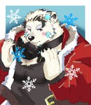 5_fingers anthro black_nose claws clothed clothing fingers fur hair humanoid_hands male mask santa_coat short_hair solo white_body white_fur white_hair naznaz1615956 lifewonders tokyo_afterschool_summoners jack_frost_(tas) bear mammal polar_bear ursine 2025 colored hi_res