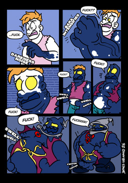 anthro armor balls belly big_muscles big_pecs black_body body_size_growth boots clothing dialogue erection footwear genitals growth hand_on_belly hand_on_own_belly headgear heartless_symbol helmet humanoid_genitalia humanoid_penis male moobs muscle_growth musclegut muscular muscular_male nipple_fetish nipple_play nipples overweight overweight_male pecs penis profanity shoes size_transformation solo species_transformation swelling text thick_arms topwear torn_clothing transformation transformation_sequence transformed_clothing vein veiny_muscles vest weight_gain yellow_eyes spacepupsilver kingdom_hearts square_enix heartless human large_body mammal 2026 comic digital_media_(artwork) english_text hi_res sequence