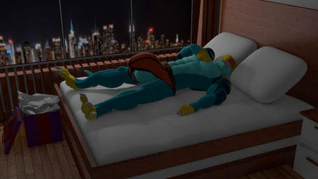 3_toes 5_fingers anthro balls balls_expansion bed bedroom big_balls big_penis blue_body blue_scales briefs briefs_only city cityscape claws clothed clothing expansion feet finger_claws fingers foreskin furniture genital_expansion genitals huge_balls huge_penis humanoid_genitalia humanoid_penis inside lying male muscular muscular_anthro muscular_male night non-mammal_balls on_back orange_briefs orange_clothing orange_underwear penis penis_expansion retracted_foreskin scales sleeping solo toe_claws toes topless torn_clothing underwear underwear_only wardrobe_malfunction white_claws yellow_body yellow_scales professoranon dakodragon_(modeler) monroe_lehner collared_lizard common_collared_lizard lizard reptile scalie 16:9 3d_(artwork) 3d_animation animated blender_(artwork) blender_eevee_(artwork) digital_media_(artwork) hi_res no_sound short_playtime video widescreen