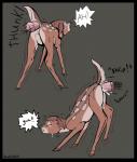 2014 anal anal_penetration anus backlash91 bambi black_nose blush cervine crying cum cum_inside deer disembodied_penis disney faline female feral grey_background hooves male mammal penetration penis plain_background pussy standing text
Rating: Explicit
Score: 9
User: Finchmaster
Date: March 12, 2014