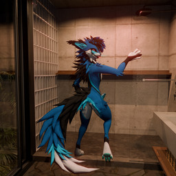 anthro anus erection fur genitals looking_at_viewer male nude paws penile penis smile solo tail endoras endoras_(character) canid canine mammal rexouium 1:1 3d_(artwork) blender_(artwork) blender_cycles_(artwork) digital_media_(artwork) hi_res