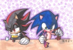 anthro black_body black_fur blue_body blue_fur bored doll duo fur green_eyes half-closed_eyes male narrowed_eyes red_eyes side_mouth tongue tongue_out unknown_artist nights_into_dreams sega sonic_the_hedgehog_(series) nights_(nights_into_dreams) reala shadow_the_hedgehog sonic_the_hedgehog eulipotyphlan hedgehog humanoid mammal nightmaren 2003 crossover