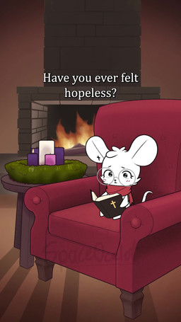 anthro bible_(object) book candle chair christian_cross christian_symbol cross evergreen_tree eyewear female fireplace furniture glasses holding_book holding_object holiday_message pine_tree plant religion religious_symbol scarf solo table tree wearing_glasses wreath sound_warning spaceocelot bible christianity bethel_the_bible_mouse advent mammal mouse murid murine rodent 2025 9:16 animated digital_media_(artwork) hi_res long_playtime sound voice_acted