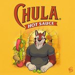 anthro bracelet clothed clothing food front_view fruit garlic hot_sauce jewelry lime logo looking_at_viewer male muscular muscular_anthro muscular_male pantry parody pepper_(fruit) plant shirt simple_background smile solo text tomato topwear vegetable yellow_background mayelopup cholula_hot_sauce echo_(game) echo_(series) echo_project leo_alvarez canid canine canis mammal wolf 1:1 2021 english_text hi_res signature