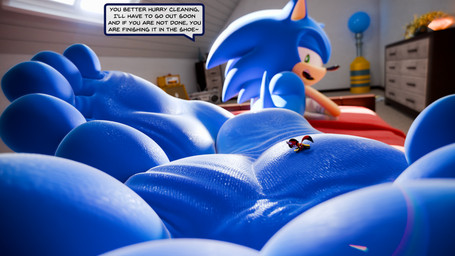 5_toes anthro barefoot bed bedroom bodily_fluids dialogue duo extreme_size_difference feet female foot_fetish foot_focus foot_lick foot_play furniture licking looking_back male male/female male_anthro micro nano size_difference soles speech_bubble sweat sweaty_feet text toes tongue wrinkled_feet wrinkles feetymcfoot sega sonic_the_hedgehog_(series) sonic_the_hedgehog eulipotyphlan hedgehog mammal 16:9 3d_(artwork) 4k absurd_res digital_media_(artwork) english_text hi_res widescreen