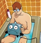 appliance bath bathtub brown_eyes brown_hair duo hair kitchen_appliance machine male metal not_furry scared suicide toaster toaster_bath water what wide_eyed unknown_artist disney the_brave_little_toaster rob_mcgroarty toaster_(the_brave_little_toaster) dire_machine human living_machine mammal 2015