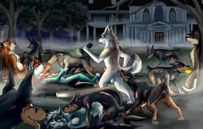 ambiguous_fluids anal anal_penetration animal_genitalia animal_penis animal_vulva anthro anthro_on_feral anthro_penetrated anthro_penetrating anthro_penetrating_female anthro_penetrating_feral anus balls bestiality black_balls black_body black_claws black_ears black_fur black_nose black_pawpads black_tail black_vulva blue_body blue_ears blue_eyes blue_fur blue_nose blue_penis bodily_fluids brown_ears brown_nose brown_tail canine_genitalia canine_penis canine_vulva claws dominant dominant_feral ear_piercing erection eyewear facial_piercing female female_penetrated feral feral_penetrated feral_penetrating feral_penetrating_anthro feral_penetrating_male forced fur genital_fluids genitals glasses gore grey_eyes group group_sex hair interspecies intraspecies intraspecies_bestiality knot knotted_penis lamp lantern licking male male/female male/male male_on_feral male_penetrated male_penetrating male_penetrating_anthro male_penetrating_female male_penetrating_feral male_penetrating_male nose_piercing one_eye_closed oral pawpads penetration penile penile_penetration penis penis_in_ass penis_in_mouth penis_in_vagina penis_lick piercing power_bottom precum raised_tail red_hair reverse_forced_oral rimming rimming_male scut_tail sex sheath short_tail submissive submissive_anthro tail tail_anus teeth tongue tongue_out vaginal vaginal_penetration vulva white_balls white_ears white_tail yellow_eyes yellow_penis muskydusky capcom resident_evil ashenclaw forest_foxtail jak_tibetan marleau mishka_(fishymishy) riverfang bear canid canine canis dobermann domestic_dog mammal pinscher undead wolf zombie hi_res