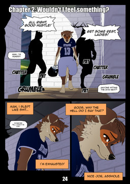 anthro clothed clothed_anthro clothed_male clothing college_student dialogue football_gear football_jersey football_pants football_player football_uniform fully_clothed fully_clothed_anthro fully_clothed_male locker_room male number_on_clothing number_on_jersey number_on_topwear number_print page_number paws profanity speech_box speech_bubble tail text walking ariesartist college_football matthew_(ariesartist) border_collie canid canine canis collie deer domestic_dog felid feline herding_dog mammal pantherine pastoral_dog sheepdog 3d_(artwork) absurd_res blender_(artwork) comic digital_media_(artwork) english_text hi_res
