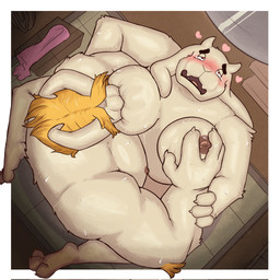 anthro bearinhat duo female male male/female undertale_(series) asgore_dreemurr toriel bovid caprine goat mammal 1:1 hi_res
