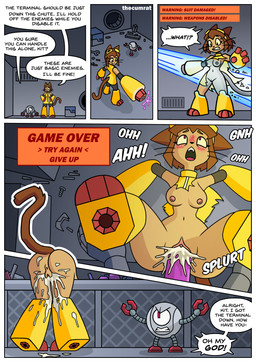 anthro areola arm_cannon ass_up assisted_exposure blush bodily_fluids breasts brown_body brown_fur brown_hair butt clitoris clothed clothing cum cum_from_vagina cum_in_vagina cum_inside cum_on_butt cum_on_leg curvy_figure defeat_sex defeated defeated_heroine detailed_background dialogue disintegrating_clothing duo ejaculation erection excessive_cum excessive_genital_fluids eyewear eyewear_on_head female female_penetrated forced forced_exposure fur game_over gameplay_mechanics genital_fluids genitals goggles goggles_on_head gun hair hourglass_figure leaking_cum machine male male/female male_penetrating male_penetrating_female messy moan mostly_nude mostly_nude_anthro mostly_nude_female nipples offscreen_character offscreen_male open_mouth orgasm penetration penile penile_penetration penis raised_leg ranged_weapon rape sex smile solo_focus speech_bubble spread_legs spreading submissive submissive_anthro submissive_female surprised tail text thick_thighs topwear torn_clothing torn_topwear unconscious vaginal voluptuous voluptuous_anthro voluptuous_female vulva weapon weapon_arm wide_hips thecumrat gameoverse glitch_productions kaboodle_(gameoverse) kit_bodega felid feline mammal robot absurd_res comic english_text hi_res
