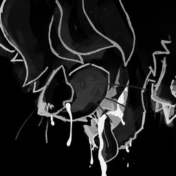 anthro bodily_fluids collar cum cum_drip cum_from_nose cum_in_mouth cum_in_nose cum_inside cum_on_face dripping genital_fluids hair hair_over_eye male mouth_shot open_mouth solo spiked_collar spikes teeth teeth_showing tongue tongue_out pink_tiger_zak canid canine felid feline mammal pantherine tiger 1:1 2d_animation animated frame_by_frame greyscale hi_res monochrome