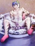 4_toes anthro balls bath bathing blue_eyes blue_hair feline hair hindpaw kaylii looking_at_viewer male mammal nude pawpads paws penis penis_tip reclining seated sheath soles solo spread_legs spreading tiger toes water white_tiger
Rating: Explicit
Score: 11
User: beartraps
Date: January 16, 2014