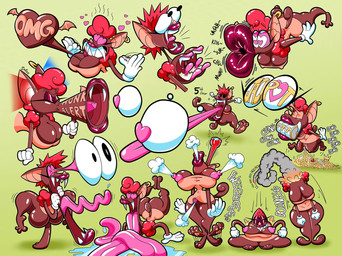 big_breasts big_butt breasts brown_body brown_fur butt cartoon_eyes cartoon_gloves cartoon_physics clothing curvy_figure ear_piercing eyes_popping_out fangs female fur hair heart_bulge heart_eyes heart_symbol hourglass_figure hyper hyper_tongue lips megaphone nipple_mouth orange_clothing orgasm orgasm_face piercing red_hair slot_machine steam_from_mouth steam_from_nipples steam_from_pussy teeth thick_lips tongue toony toony_expression toony_eyes topwear transformation tube_top wildtake infinityartistix fizzi_the_fruit_bat bat mammal megabat hi_res