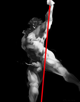 anthro balls bodily_fluids dancing fur genital_fluids genitals hair male nipples nude open_mouth penis pole pole_dancing precum simple_background solo stripper stripper_pole yo_zee canid canine mammal monster absurd_res digital_media_(artwork) hi_res