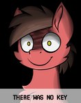 2022 alpha_channel banned_from_equestria big_brian brown_hair earth_pony equid equine fan_character feral fur hair hasbro horse humor male mammal meme my_little_pony pegacousin pony pupils red_body red_fur sinister_smile small_pupils smile solo