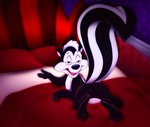 butt feral male solo amegared looney_tunes warner_brothers pepe_le_pew mammal mephitid skunk